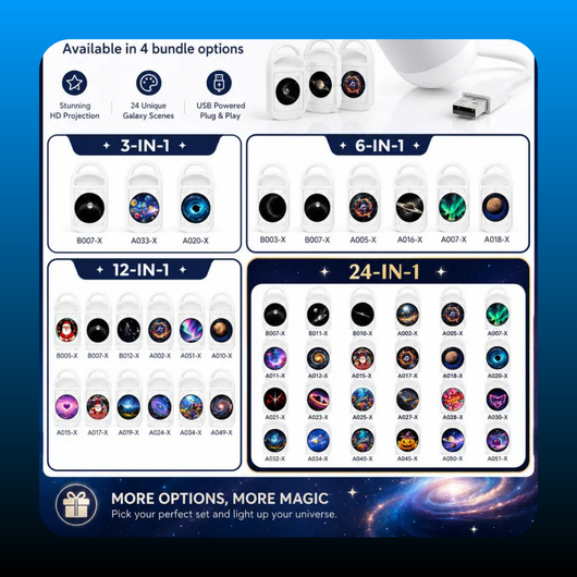 2-in-1 Galaxy Projector Night Light