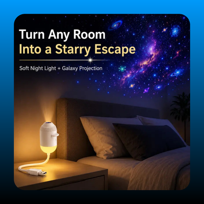 2-in-1 Galaxy Projector Night Light