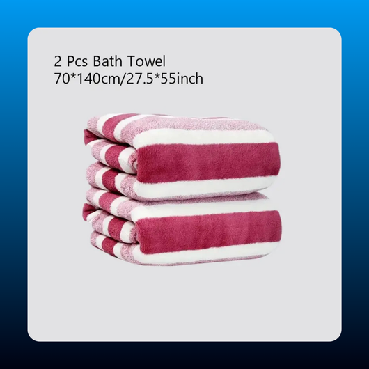 Striped Pattern Bath Towel Sets