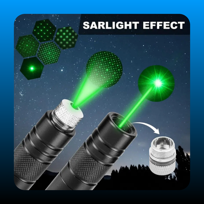 High Power Green Laser Pointer with Removable Star Cap