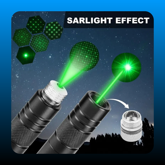 High Power Green Laser Pointer with Removable Star Cap