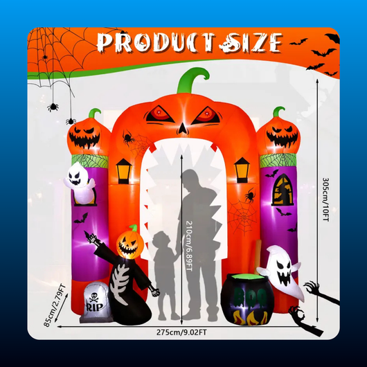 Inflatable Pumpkin Archway with Lights
