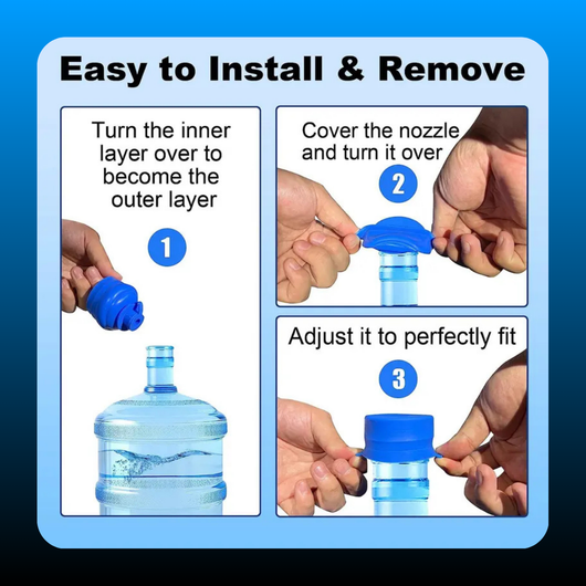 Reusable Silicone Water Jug Cap (3 Pcs)