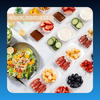 Reusable Snack Containers with Lids (20 Pack)