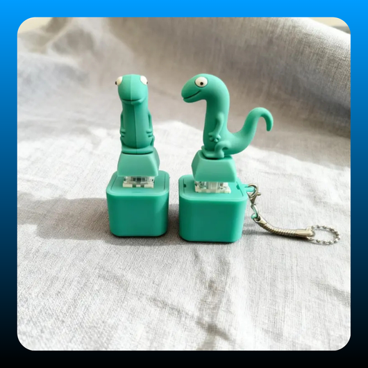 Funny Lizard Button Clicker Keychain Fidget Toy