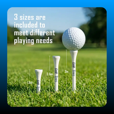 Portable Bamboo Golf Tees (3 Pack)