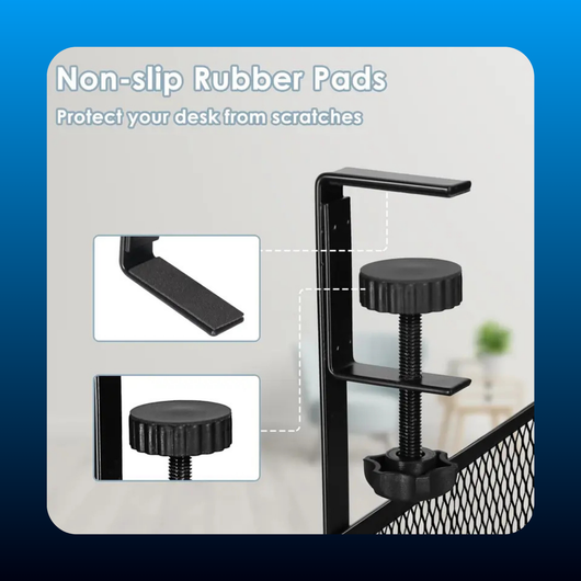No-Drill Under-Desk Cable Tray