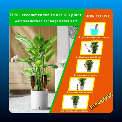 Terracotta Self-Watering Plant Stakes (10 Pack)