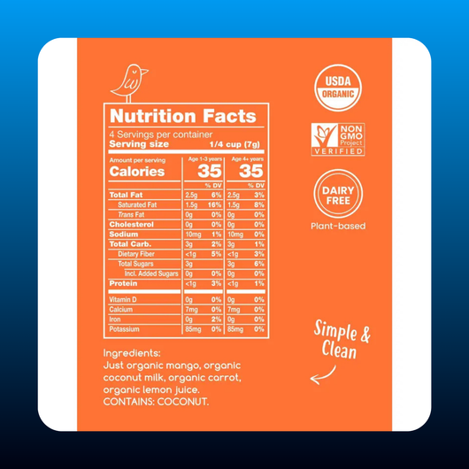 Mango Carrot Fruit & Veggie Snack (6 Pack)