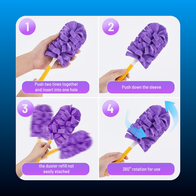 Washable Microfiber Duster and Handle