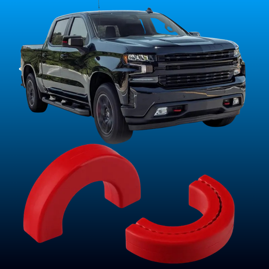 Red Front End Damage Shield Tow Hook Covers