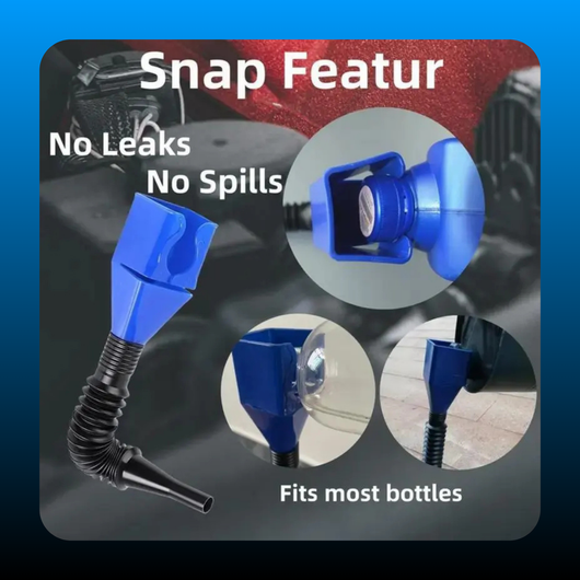 Funnel with Flexible Hose and Filter (3 Pack)