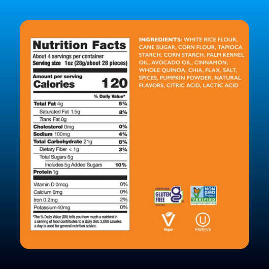 Pumpkin Spice Mini Rice Cakes (6 Pack)