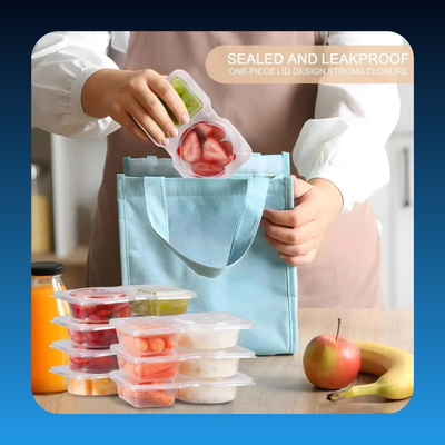 Reusable Snack Containers with Lids (20 Pack)