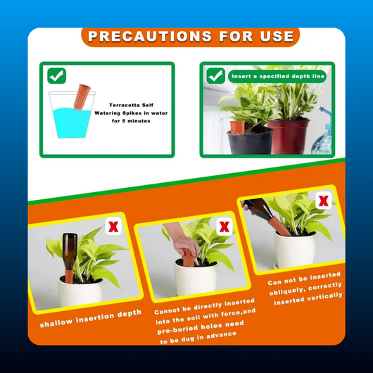 Terracotta Self-Watering Plant Stakes (10 Pack)