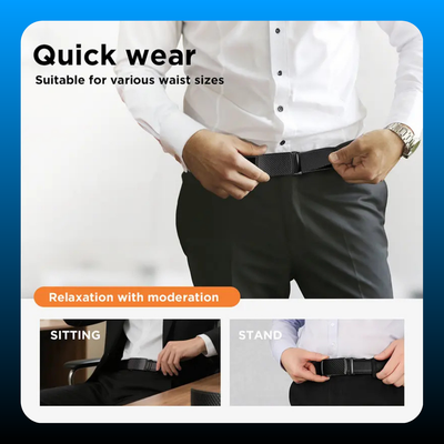 Trimmable Men's Leather Ratchet Easy Release Belt