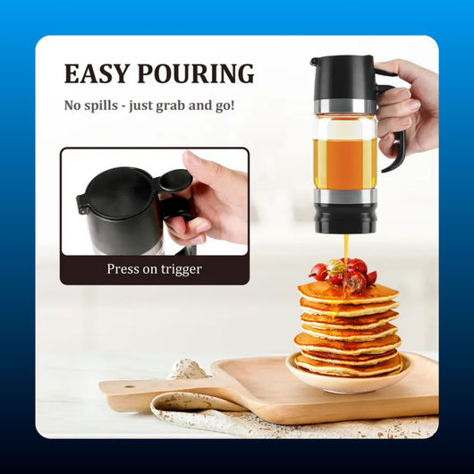 Glass Honey and Syrup Press Dispenser