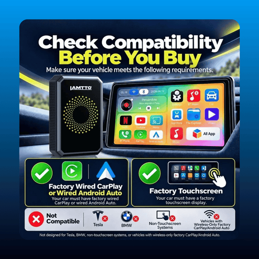 Wireless CarPlay and Android Auto Adapter