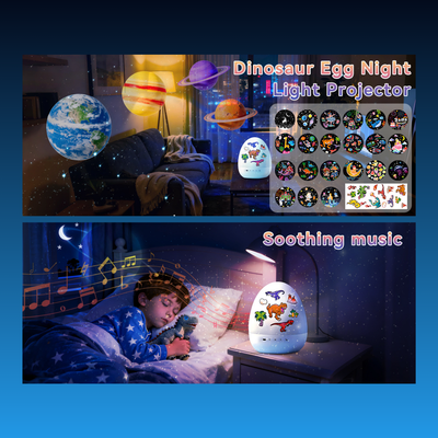Dinosaur Egg Night Light Projector for Kids