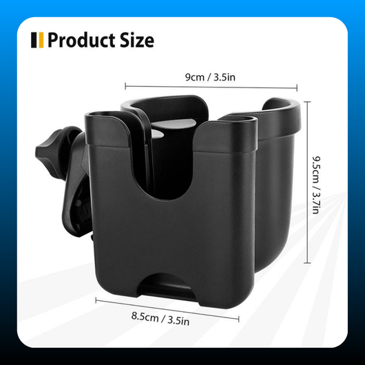 Universal Stroller Cup Holder with Mobile Phone Case