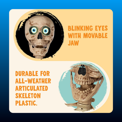 Animated Giant Skeleton with Light Up Eyes