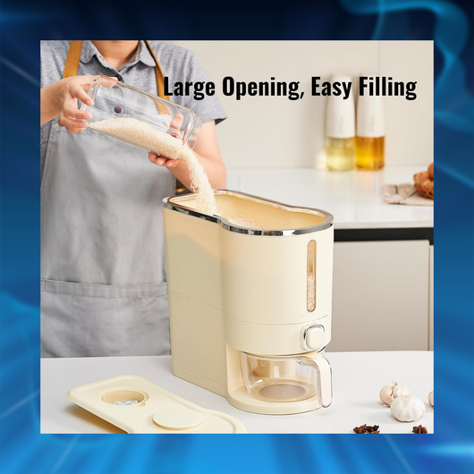 Airtight Rice Dispenser with Measuring Cups