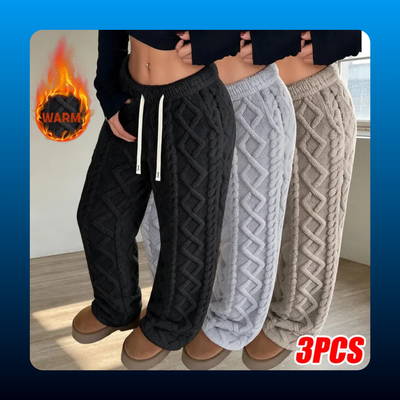 Cable Knit Fleece Lounge Pants (3 Pack)