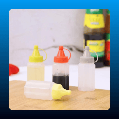 Clear Seasoning Squeeze Bottles (4 Piece Set)