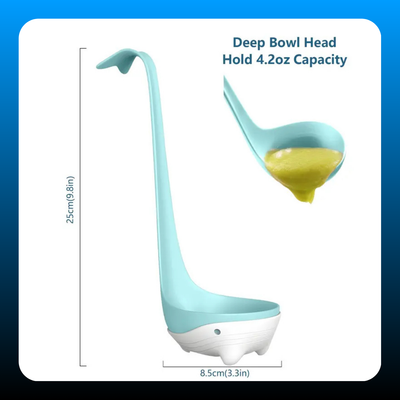 Whale-Shaped 2-in-1 Soup Ladle and Colander Set