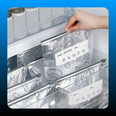 Reusable Aluminum Foil Sealable Storage Bags (30 Pack)