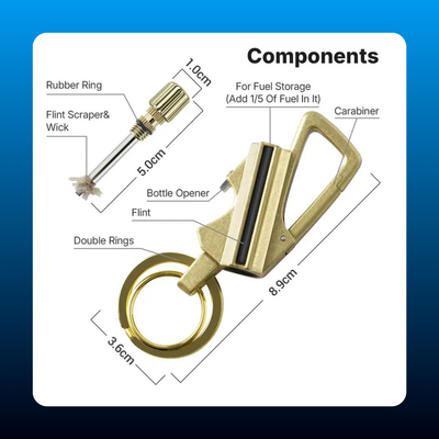Multifunctional Keychain Lighter and Fire Starter