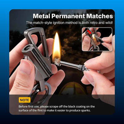 Multifunctional Keychain Lighter and Fire Starter