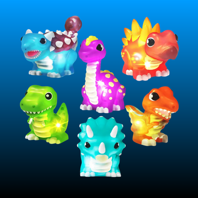 Dinosaur Light Up Bath Toys (6 Pack)