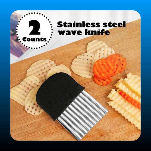 Stainless Steel Crinkle Potato Cutter (2 Pack)