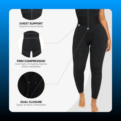 Zip Front Full Length Shaping Jumpsuit