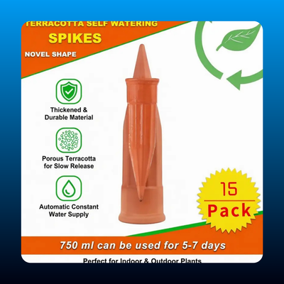 Terracotta Self-Watering Plant Stakes (10 Pack)