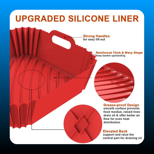 Silicone Air Fryer Square Liners (2 Pack)