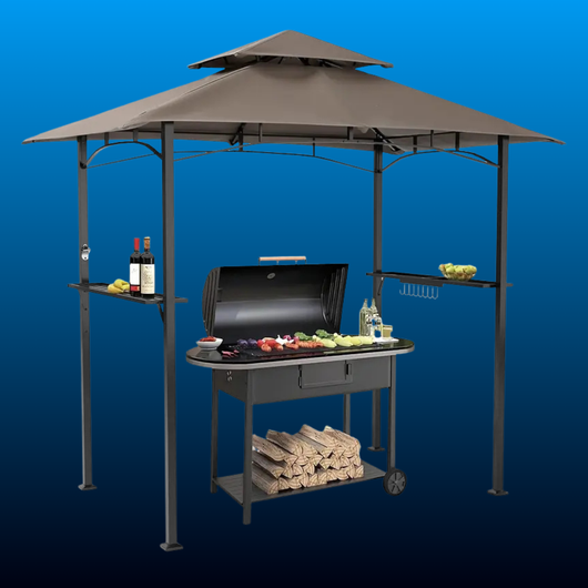 Double Tiered BBQ Grill Gazebo Canopy