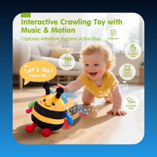 Interactive Crawling Musical Bee Toy for Toddlers
