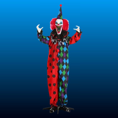 Animated Harlequin Evil Clown Prop