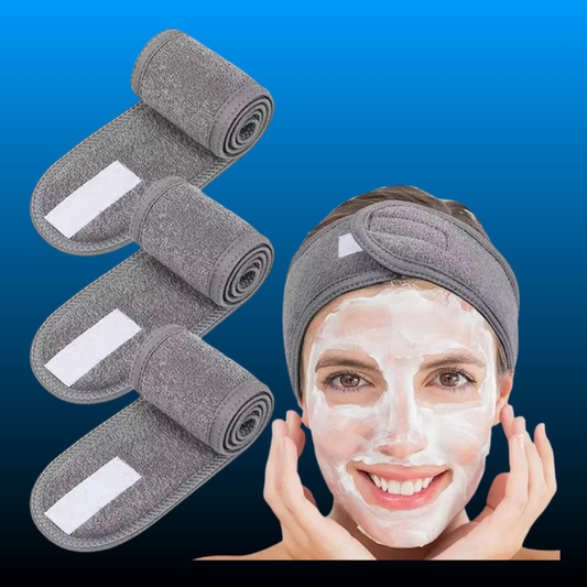 Adjustable Women's Spa Facial Headband (3 pack)