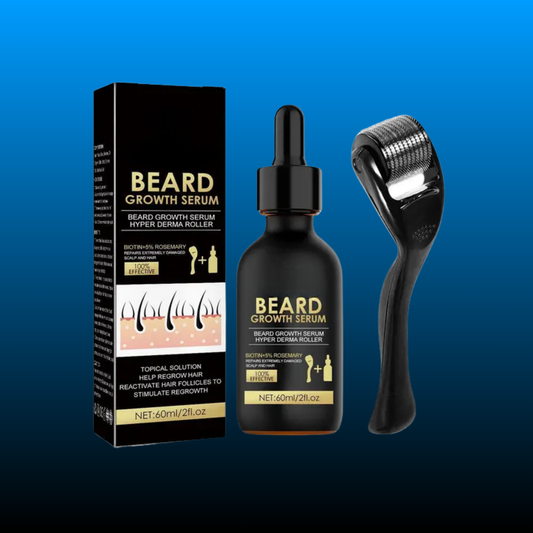 Beard Growth Serum & Beard Massage Derma Roller