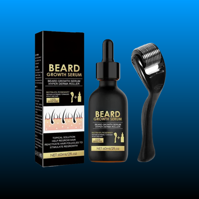 Beard Growth Serum & Beard Massage Derma Roller