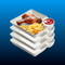 Divided Plates with Sauce Compartment (4 Pack)