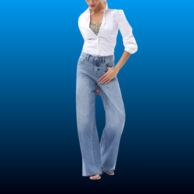 High Stretch Wide Leg Jeans