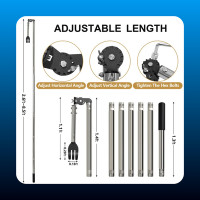 Dual-Axis Spring Steel Gutter Cleaner