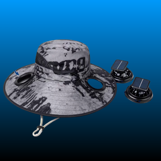 USB & Solar Powered Summer Sun Hat with Dual Fans