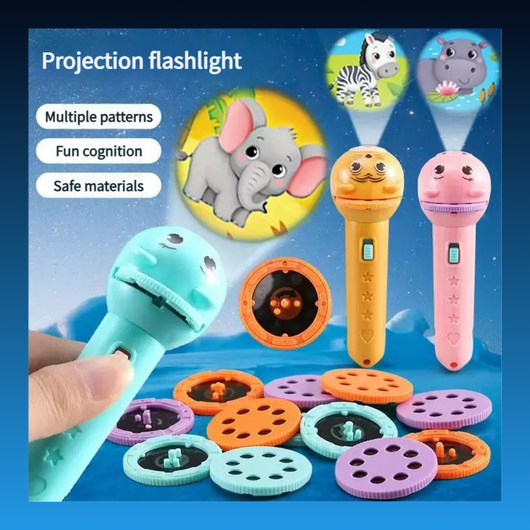 Cartoon Projector Flashlight for Kids