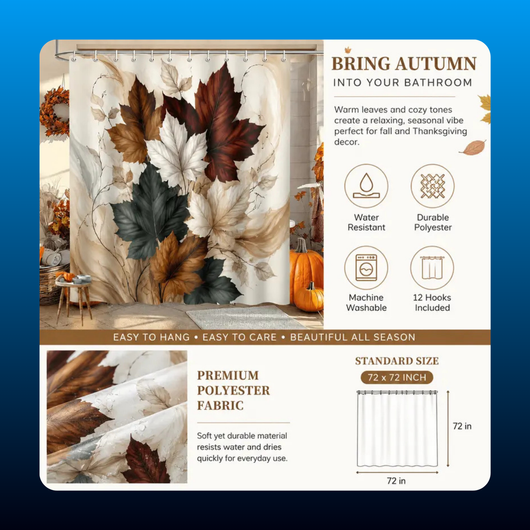 Autumn Maple Leaf Shower Curtain