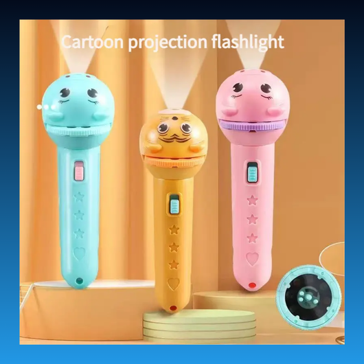 Cartoon Projector Flashlight for Kids